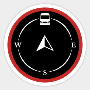 Van Compass Sticker